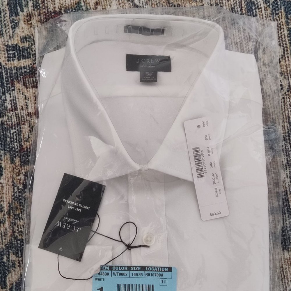 J. CREW - Men's - Ludlow Button-down - Slim Fit - White - 16.5x35